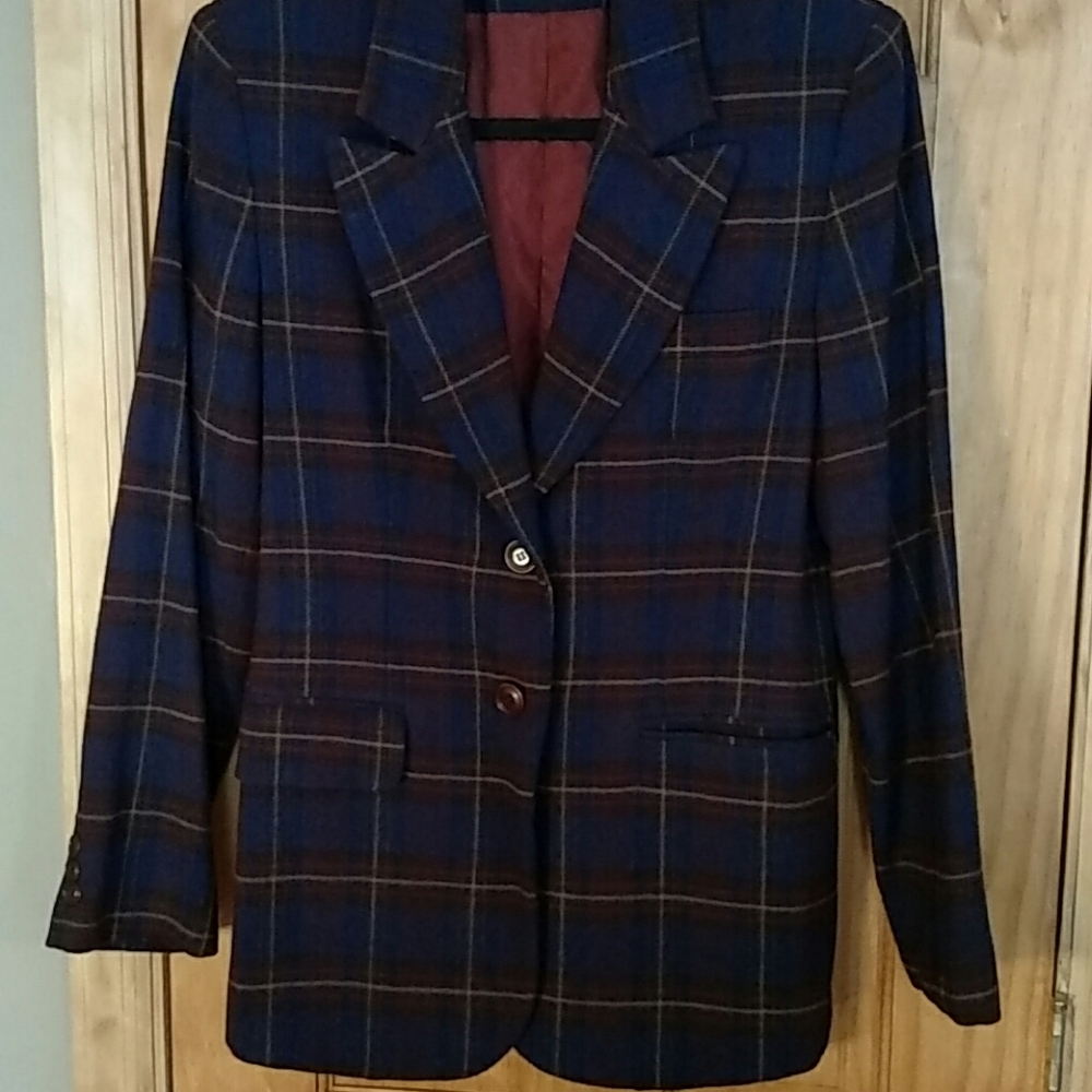 Gianni Blazer blues and browns wool size 6